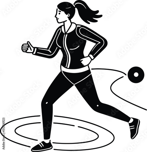 Woman jogging fitness exercise workout active lifestyle sport