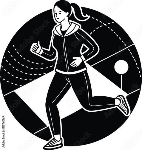 Woman jogging outdoors active lifestyle fitness exercise runner