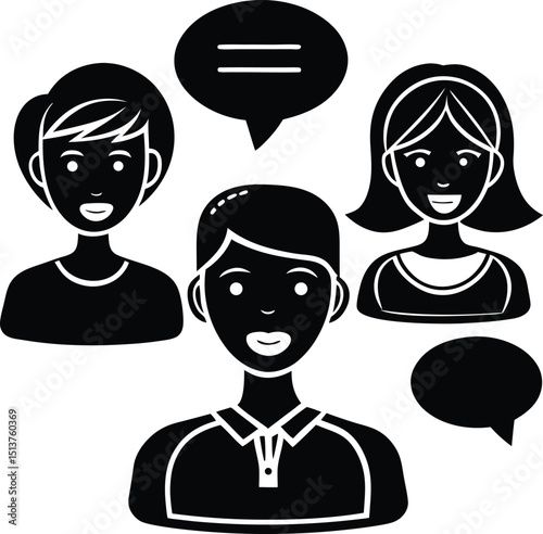 Group discussion teamwork collaboration communication people talking
