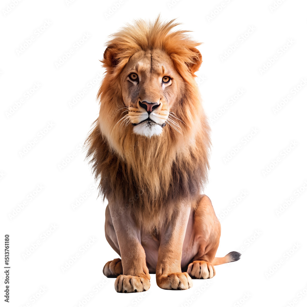 Fototapeta premium Lion isolated on a transparent background