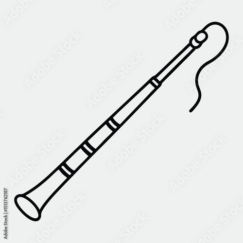line art of a musical instrument on the white background