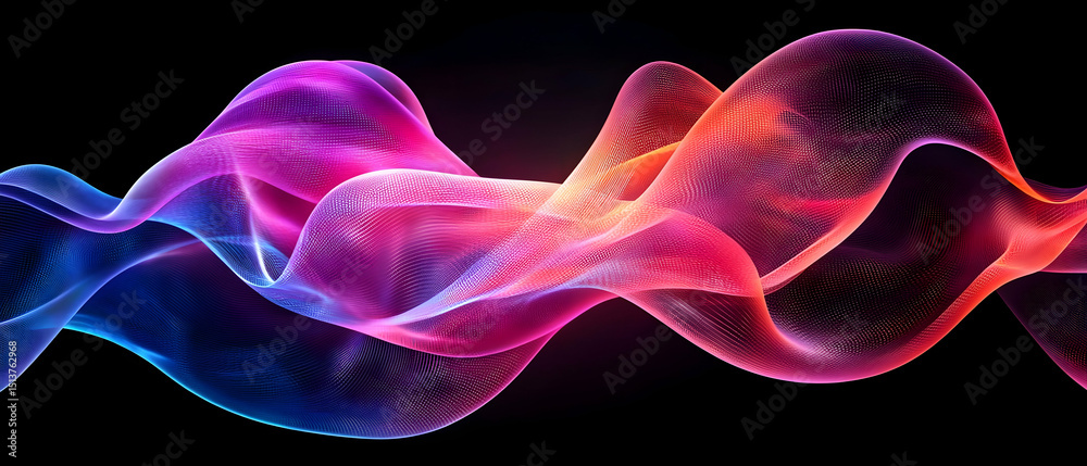 Naklejka premium Abstract Digital Wave Design With Vibrant Colors
