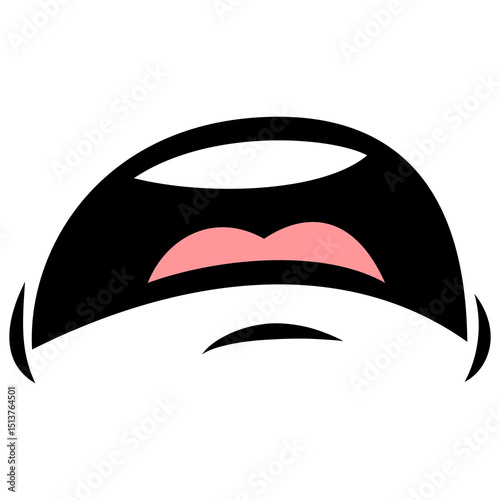 Mouth Crying Cartoon Face Expression Drawing Illustration