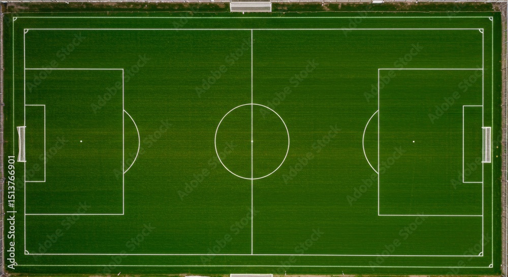 Fototapeta premium soccer field with green grass