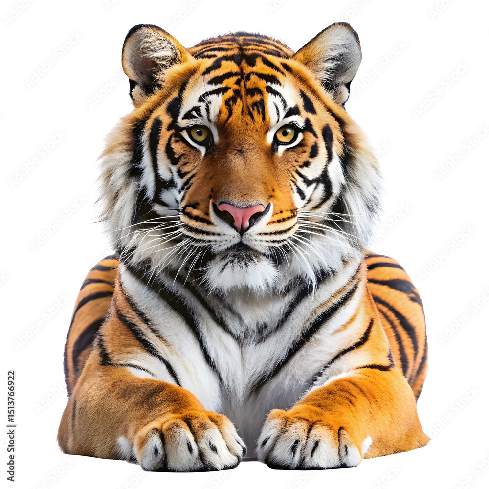 Obraz premium Tiger isolated on a transparent background