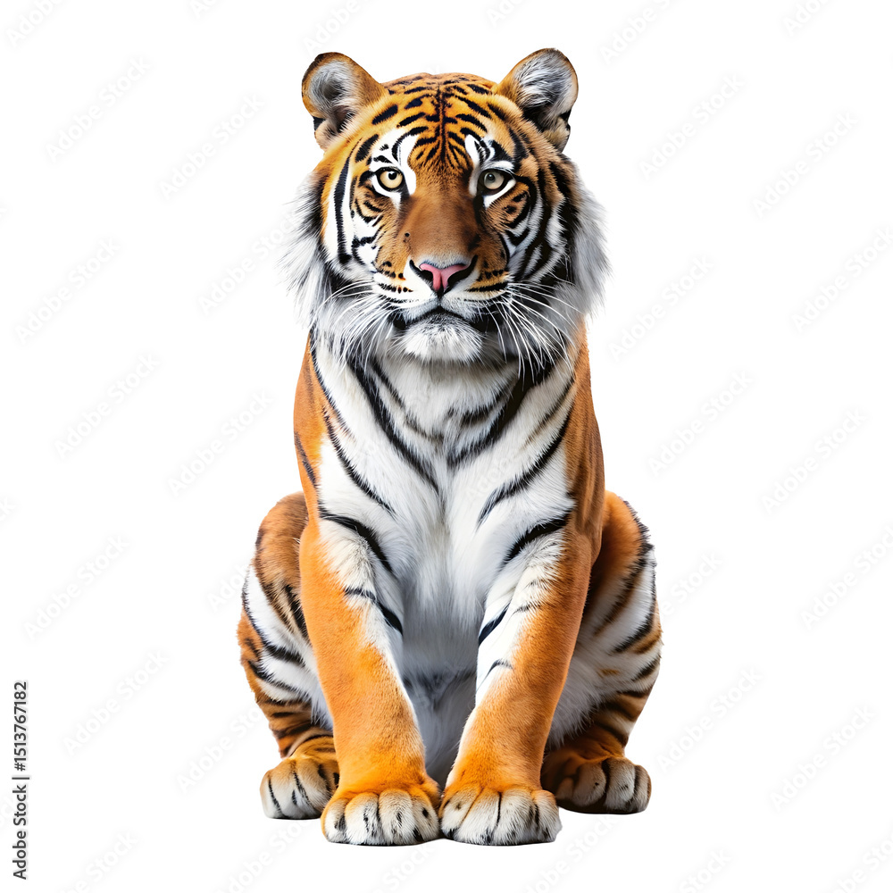 Fototapeta premium Tiger isolated on a transparent background