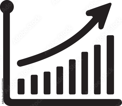 business graph with arrow