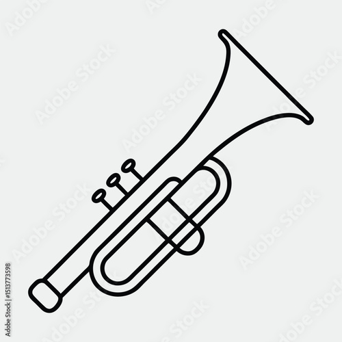 line art of a musical instrument on the white background