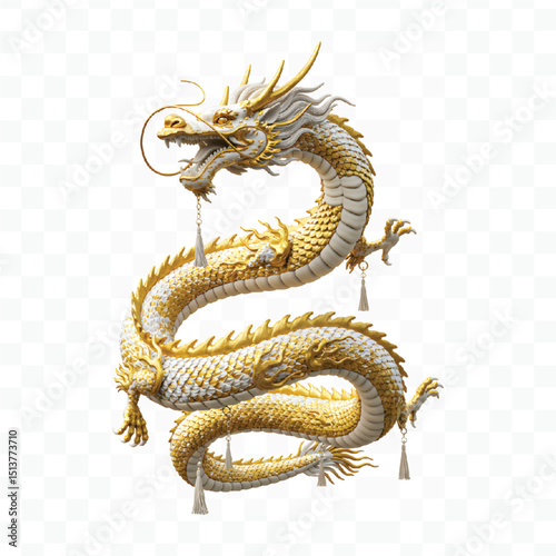 chinese dragon on white background