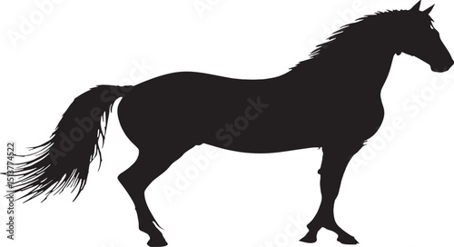 Galloping Horse Vector Silhouette