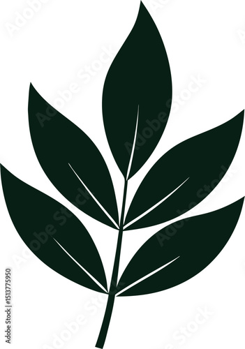 Green leaves vector illustration with eco-friendly nature elements