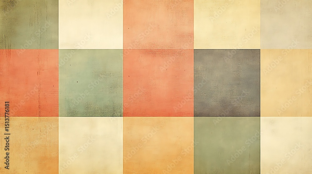 A patterned background of muted colors in a grid. A patterned background of muted colors in a grid.
