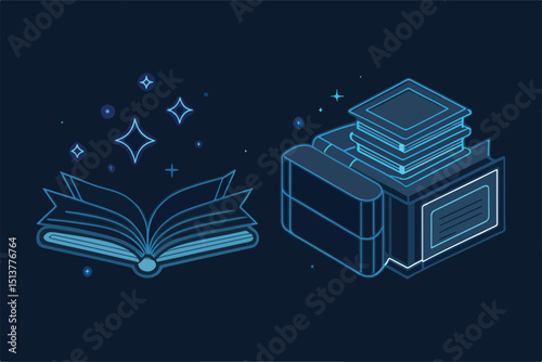 Enchanted Books A Magical Illustration of Literature and Knowledge