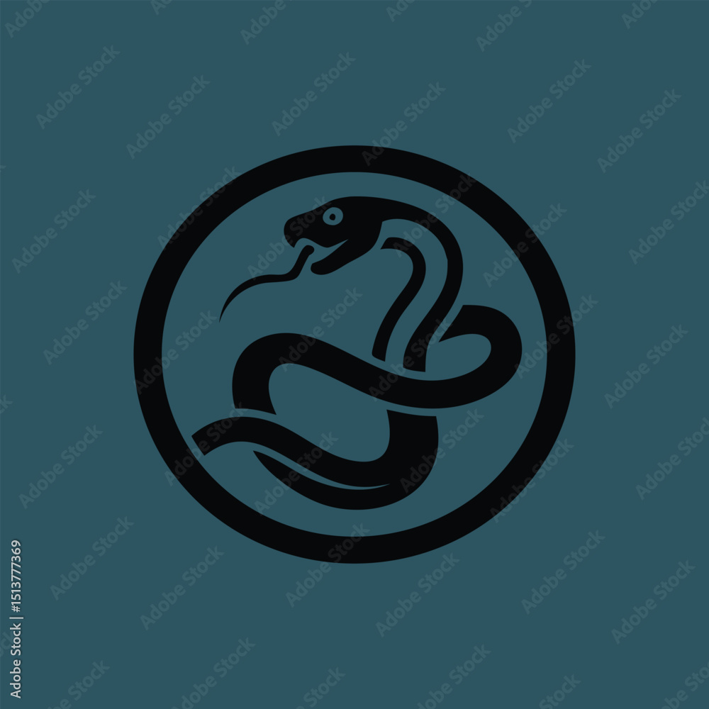 Fototapeta premium snake symbol vector ai generated
