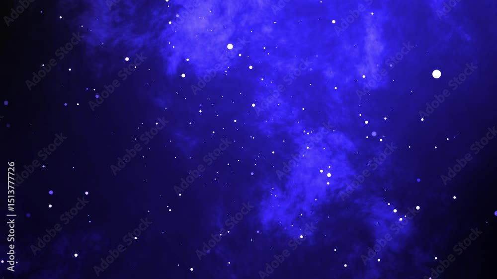 Animated Galaxy Space Background - Cosmic Visual Loop particles motion ...