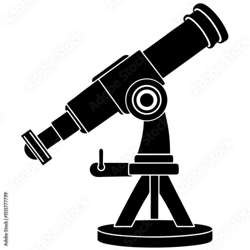 Colposcope machine vector silhouette