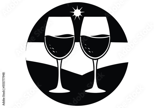 wine glass toast sunset beach silhouette
