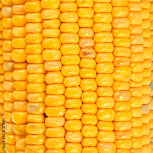 close up of corn on the cob