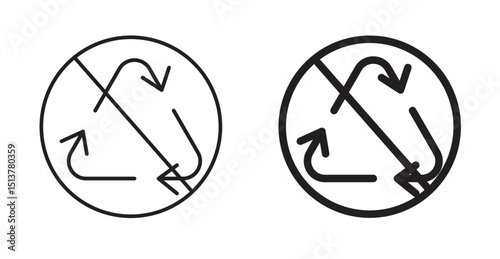 Recycle prohibition sign