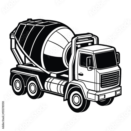 Heavy Cement Truck Svg