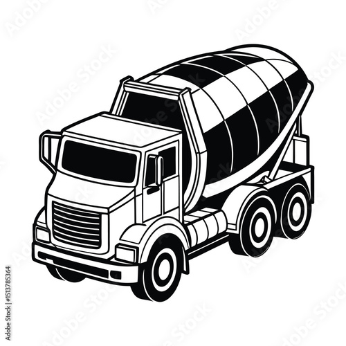 Heavy Cement Truck Svg