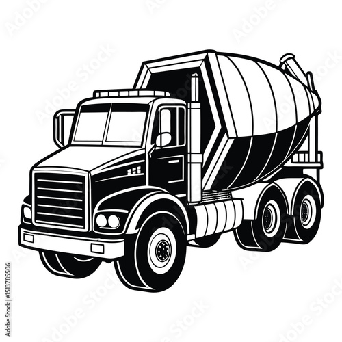 Heavy Cement Truck Svg