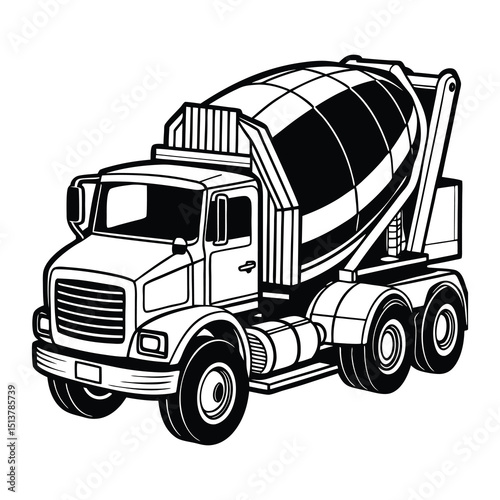 Heavy Cement Truck Svg