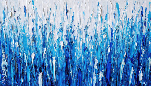 Abstract painting of subtle flowers for interior decoration, art art, creative oil painting, flowers, broad strokes of paint