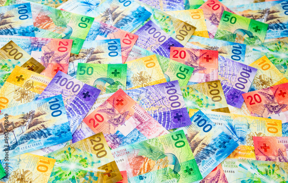 Fototapeta premium Swiss francs