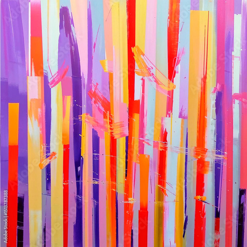 Abstract painting of subtle flowers for interior decoration, art art, creative oil painting, flowers, broad strokes of paint