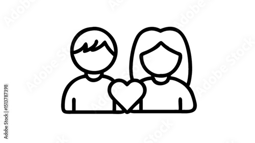A couple embraces tenderly, symbolizing love and intimacy in romantic relationships. This flat vector illustration captures two enamored lovers in a heartfelt cuddle, expressing deep emotions