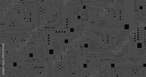 Electronic circuit board close up. Motherboard digital chip. High-tech technology background. 