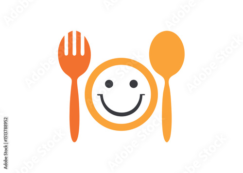 spoon fork and Smile food logo