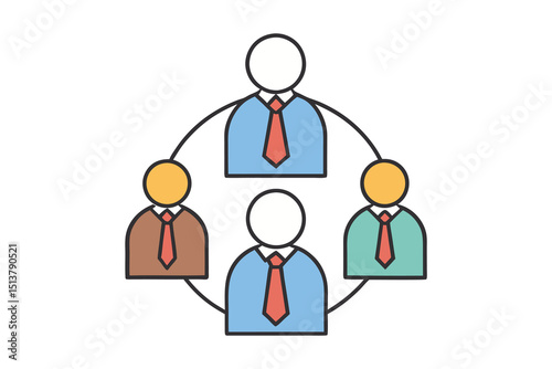 Teamwork vector illustration on white background