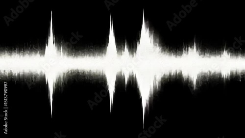 Abstract monochrome sound wave