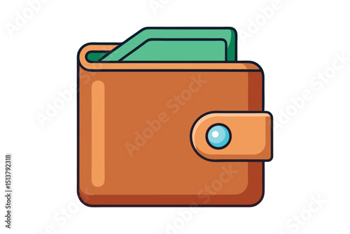 Wallet payment icon isolated on white background