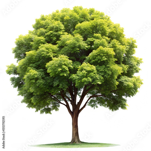Sassafras tree isolated on white background