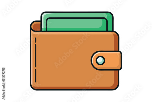 Wallet payment icon isolated on white background