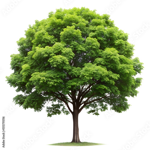 Sassafras tree isolated on white background