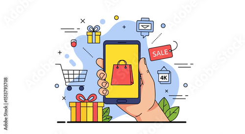 Mobile Shopping Convenient Online Retail Therapy, Sales & Deals