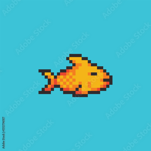 this is fish icon in pixel art with colorful color,this item good for presentations,stickers, icons, t shirt design,game asset,logo and project.