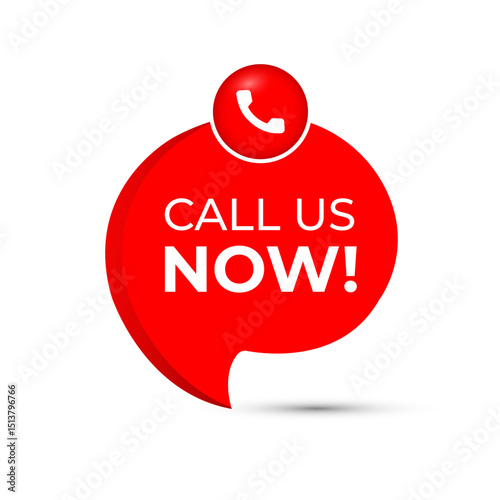 Vector Call Us Now premium vector design with phone icon red and black 