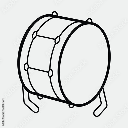 line art of a musical instrument on the white background