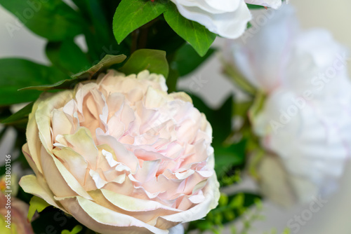 Fototapeta Naklejka Na Ścianę i Meble -  Soft pink peony flowers in a decorative arrangement