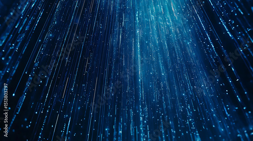 A blue sky with a lot of stars and a blue light