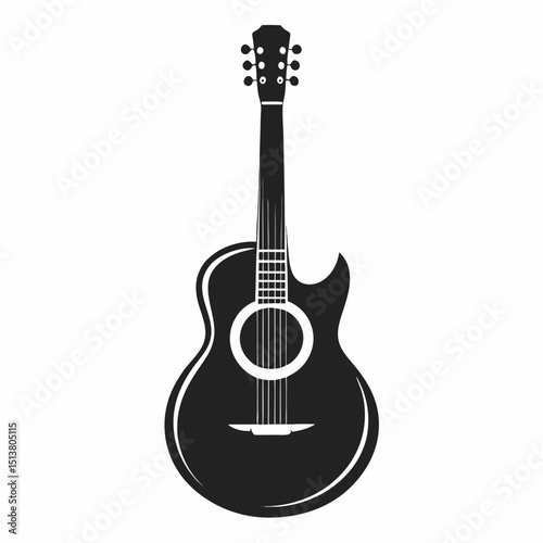 acoustic guitar vector illustration