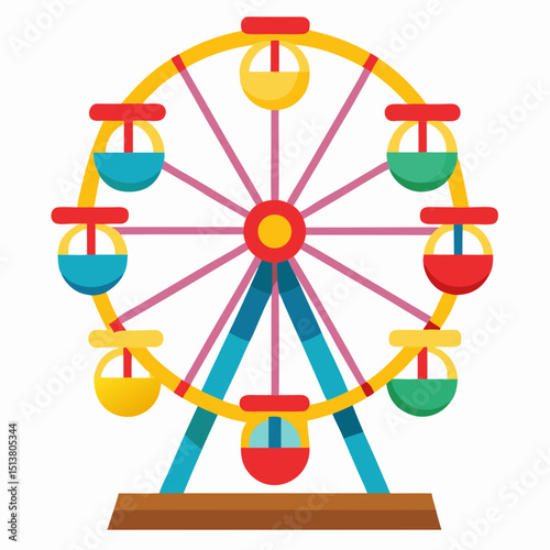 ferris wheel vector illustration