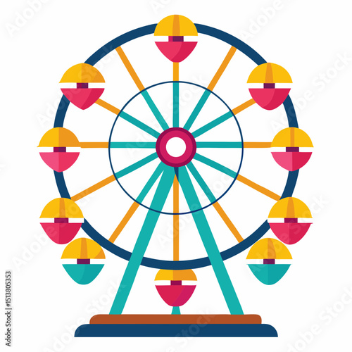 ferris wheel on a white background