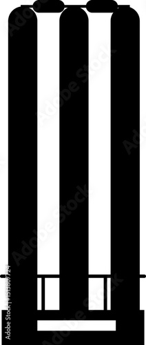 Cricket wicket icon . trendy flat and line styles. Cricket game vector isolated on transparent background. cricket tournament wicket out elements template. vintage for clubs and team. Sports sign web