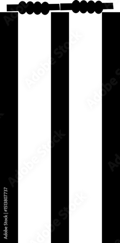Cricket wicket icon . trendy flat and line styles. Cricket game vector isolated on transparent background. cricket tournament wicket out elements template. vintage for clubs and team. Sports sign web